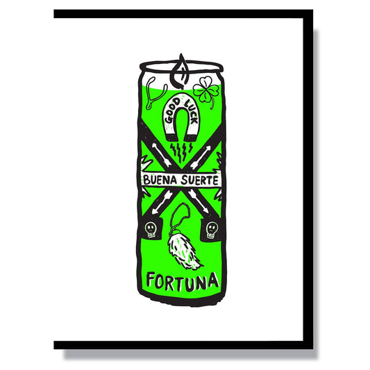 Luck Prayer Candle Card - Spiral Circle