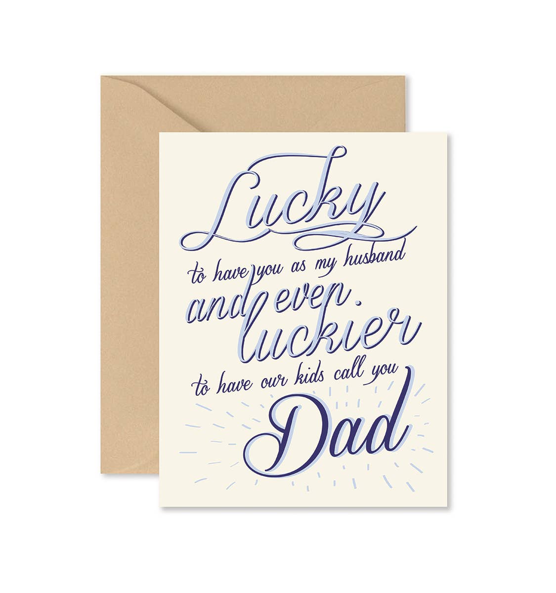 Lucky Dad Greeting Card - Spiral Circle