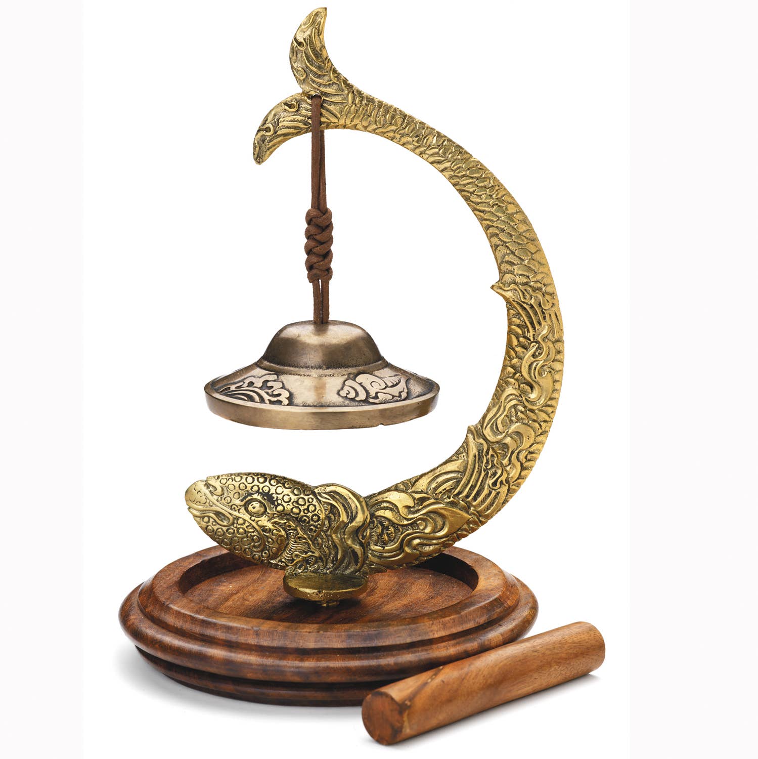 Lucky Fish W/Striker Table Chime - Spiral Circle
