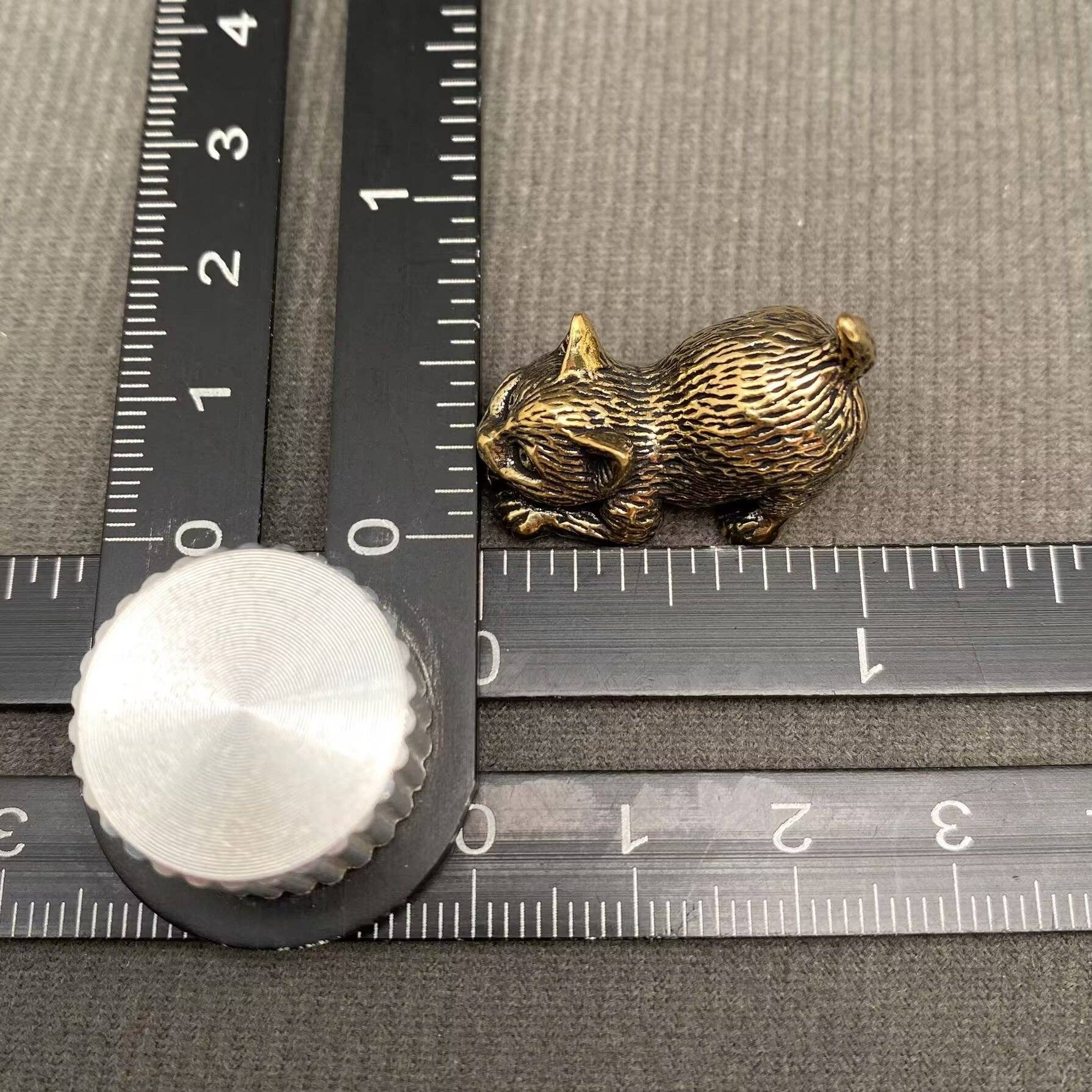 Lying Kitten | Brass Figurine - Spiral Circle