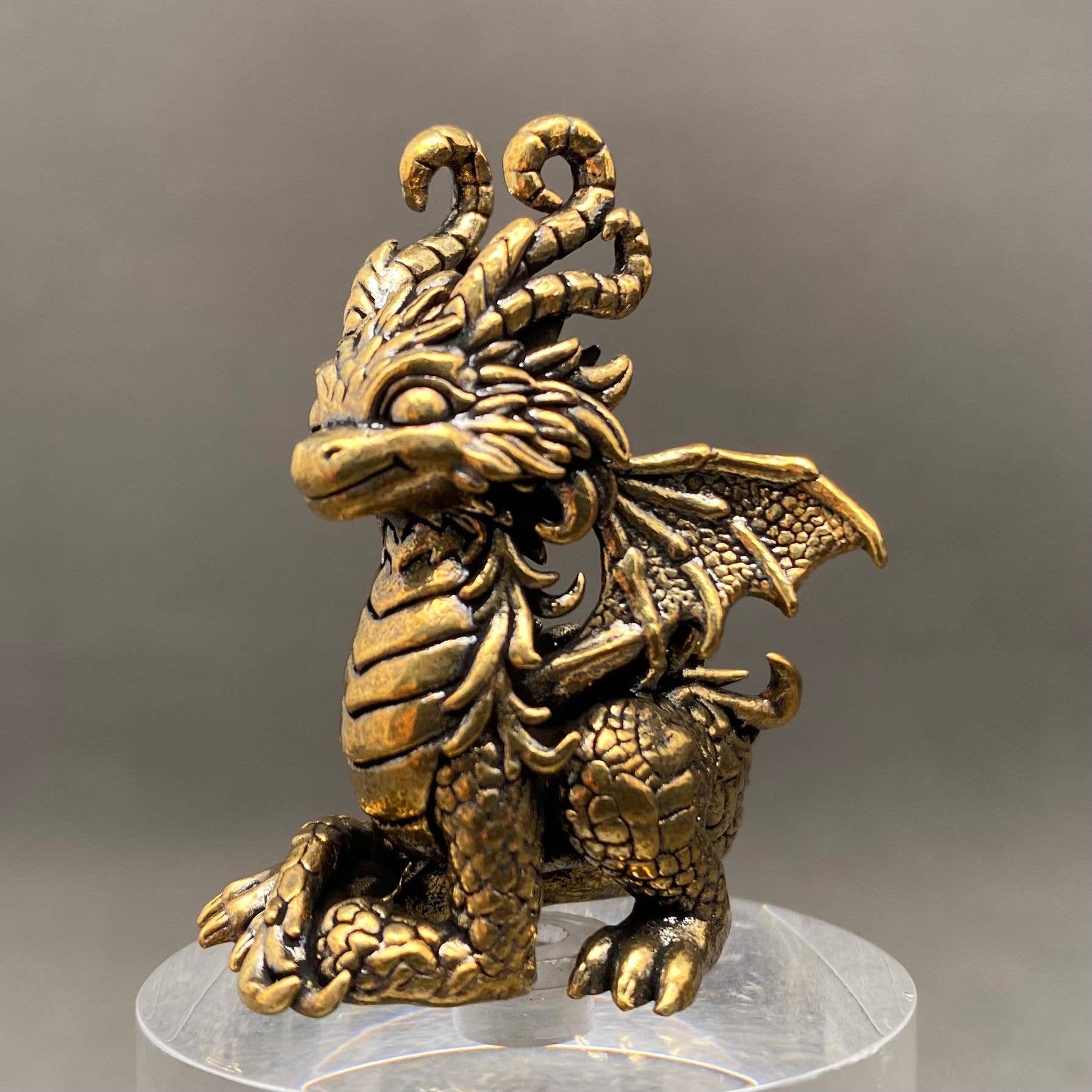 Magic Dragon | Brass Figurine - Spiral Circle