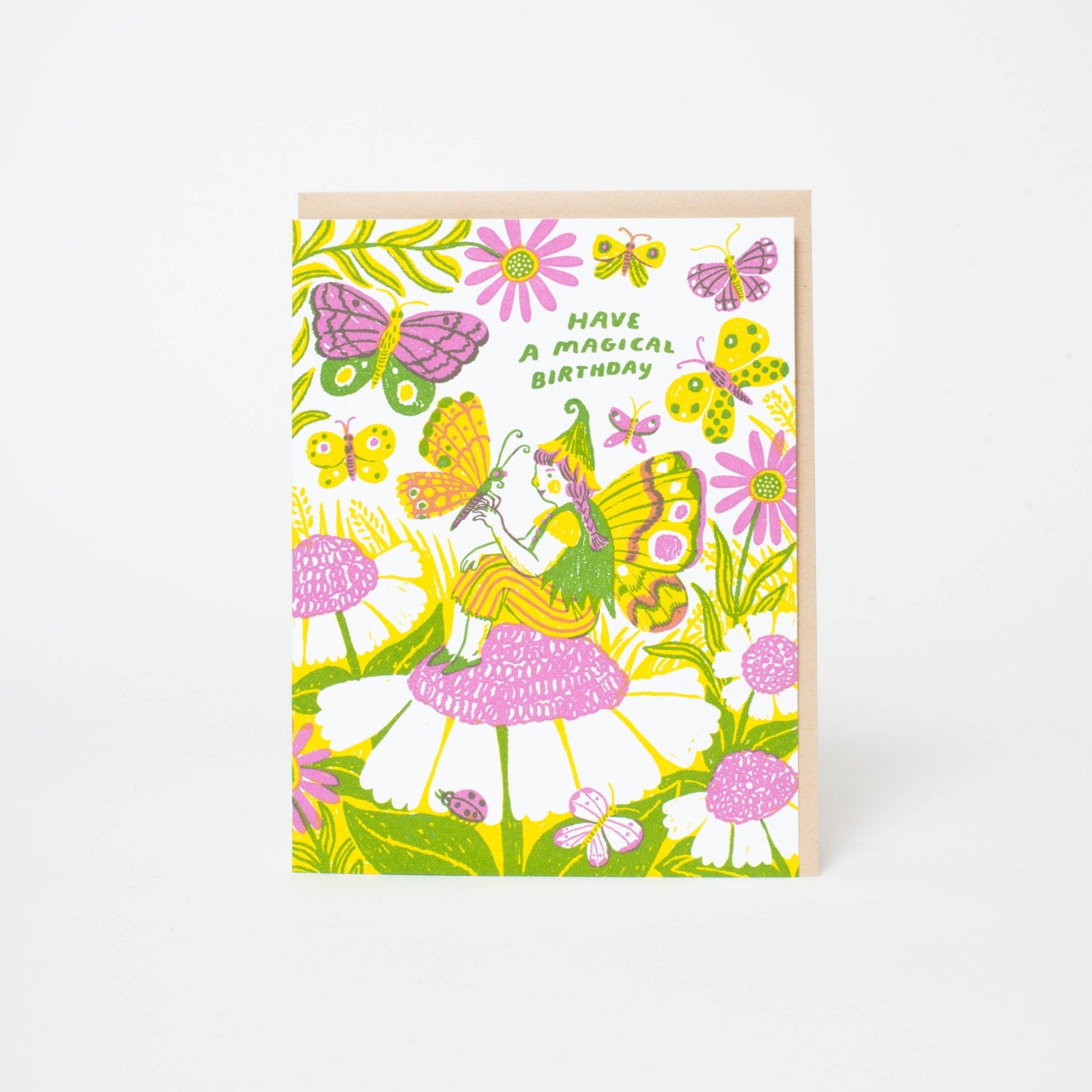 Magical Birthday Fairy Greeting Card - Spiral Circle