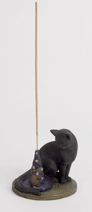 Magical Cat and Mouse Incense Burner - Spiral Circle