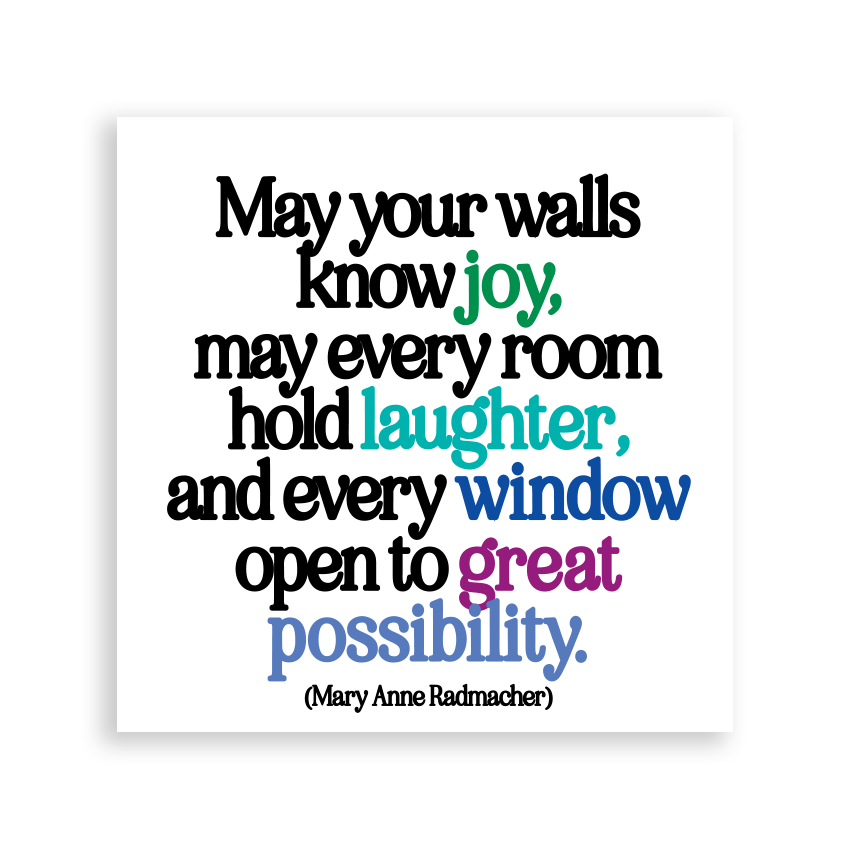 Magnets | May Your Walls Know Joy (Radmacher) - Spiral Circle