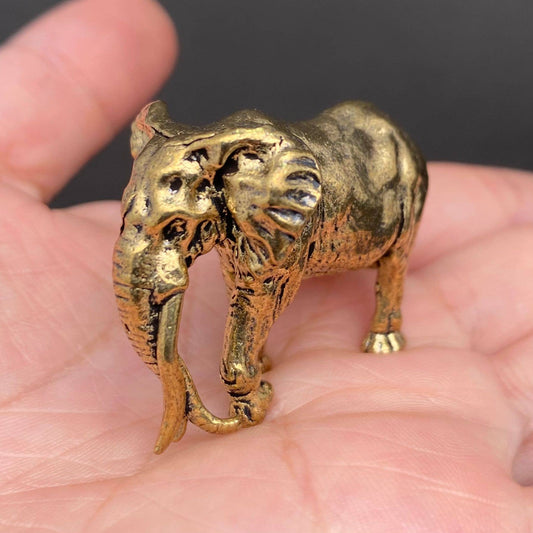 Mammoth Elephant | Brass Figurine - Spiral Circle