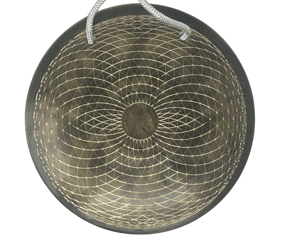 Mandala Serenity Prana Gong | 6 inch | Flat - Spiral Circle