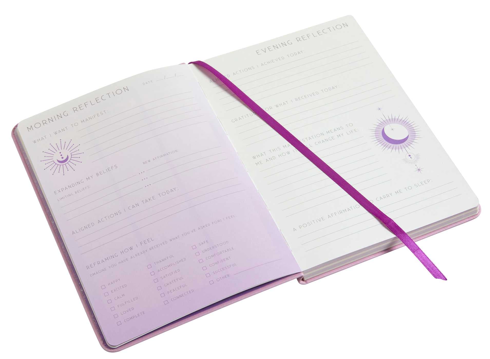 Manifesting: A Day and Night Reflection Journal - Spiral Circle