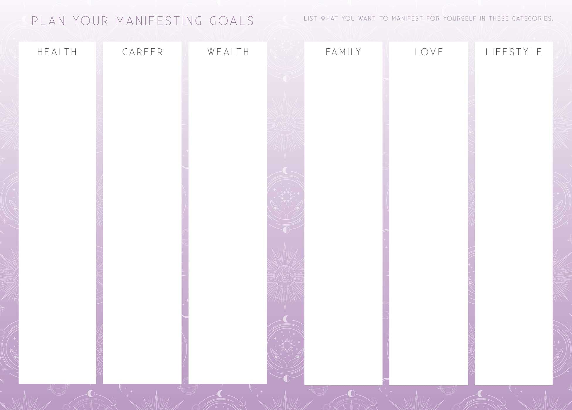 Manifesting: A Day and Night Reflection Journal - Spiral Circle