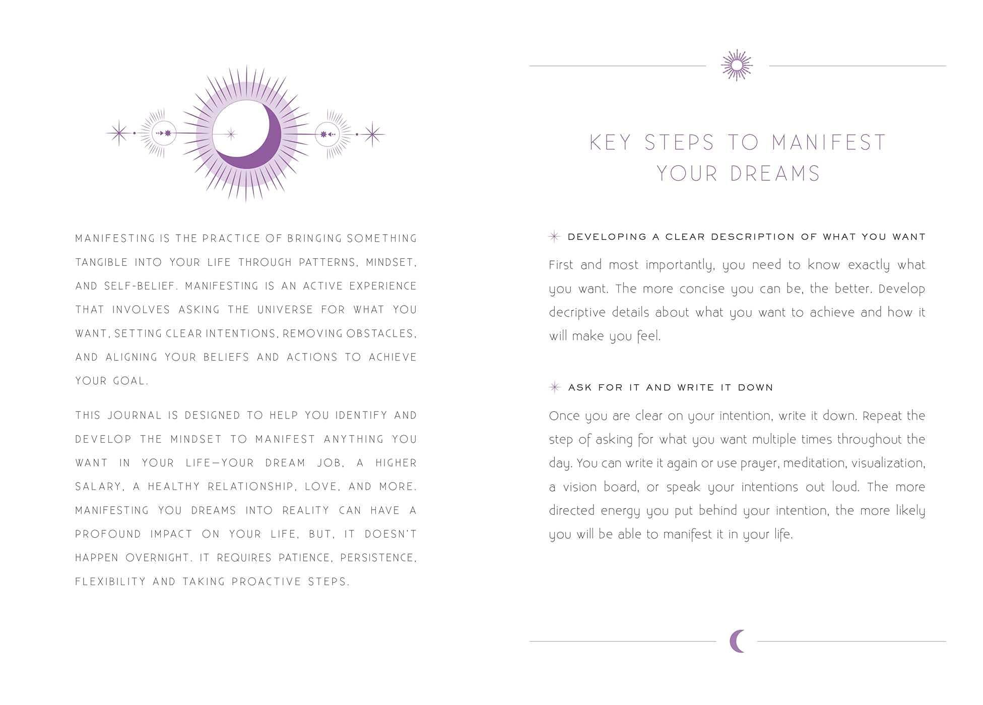 Manifesting: A Day and Night Reflection Journal - Spiral Circle