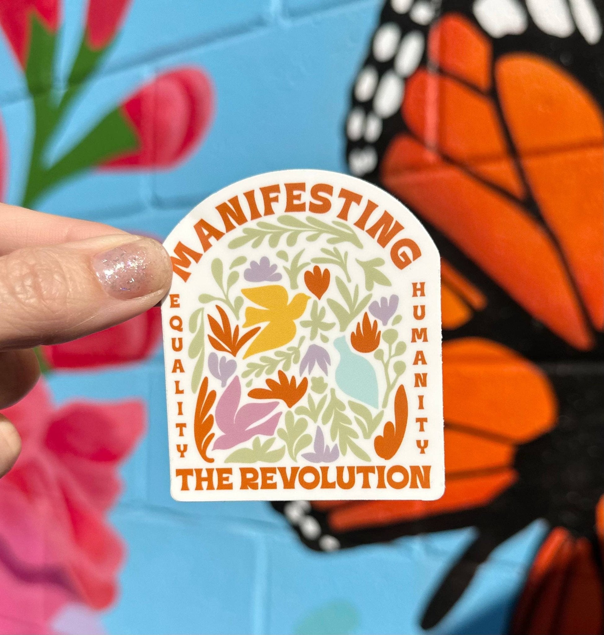 Manifesting The Revolution Sticker - Spiral Circle