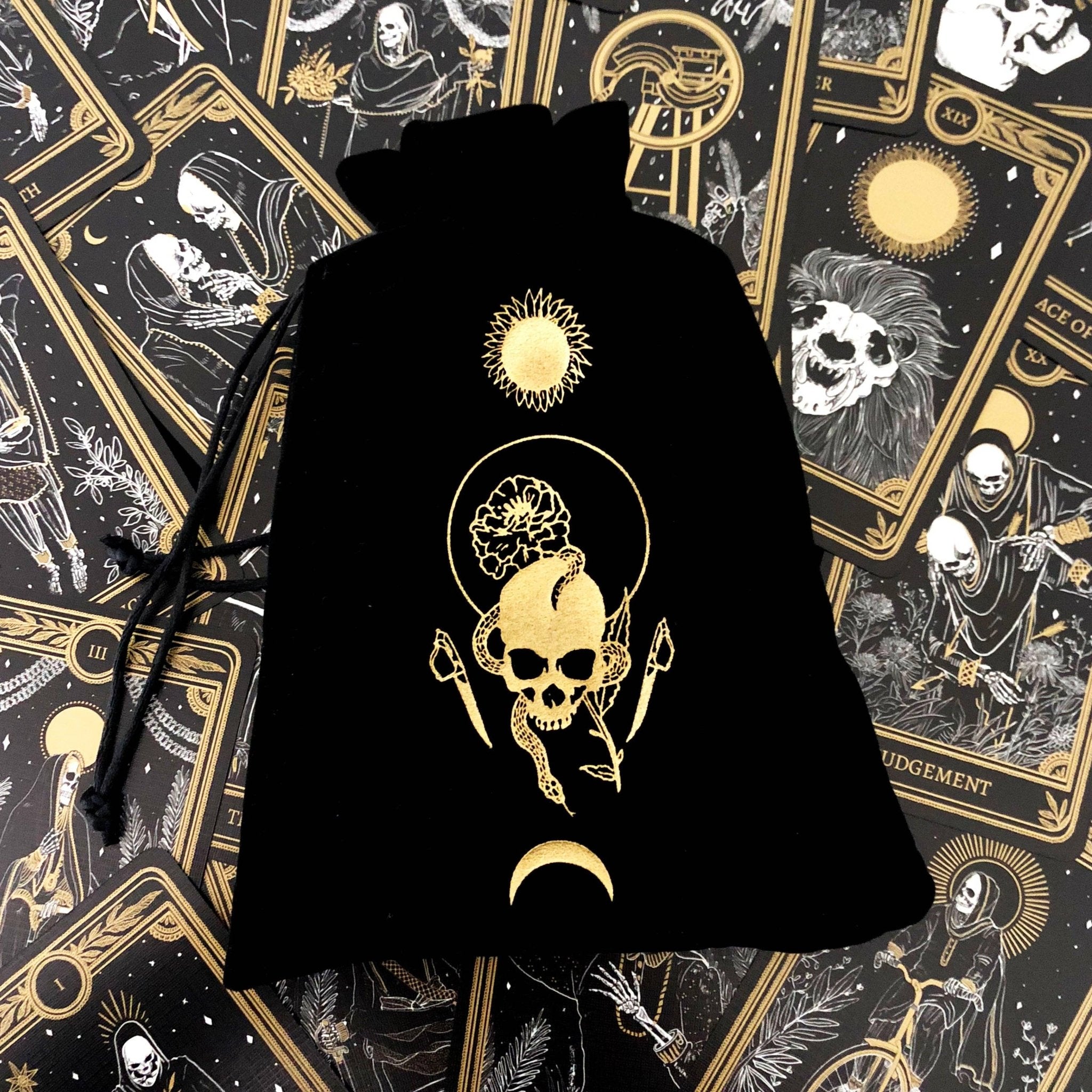 Marigold Night Tarot Pouch - Spiral Circle