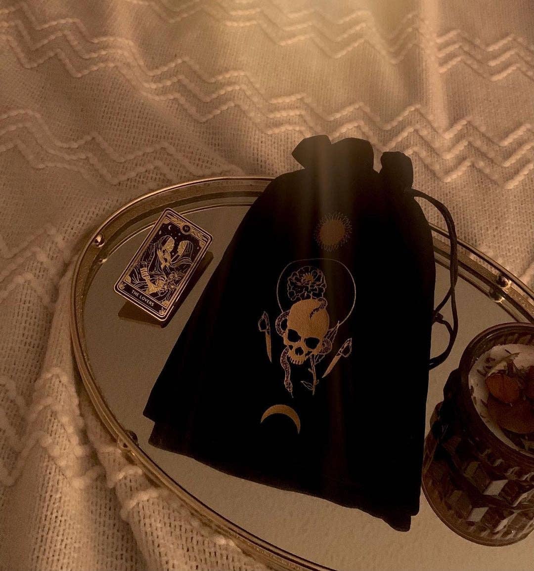 Marigold Night Tarot Pouch - Spiral Circle