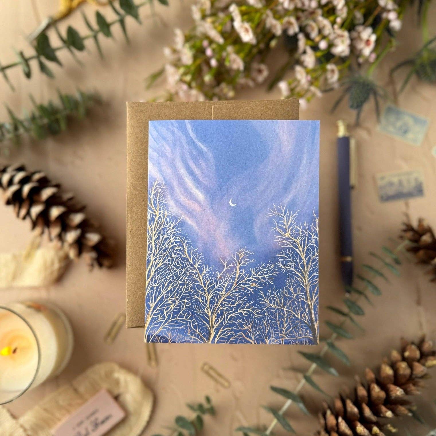 May Angels Watch Over You | Thank you, Encouragment, Sympathy Card - Spiral Circle