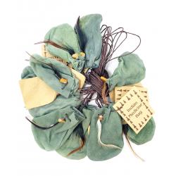 Medicine Dream bag 3" Olive Green suede - Spiral Circle