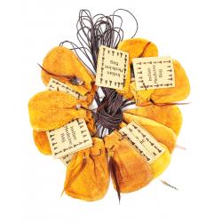 Medicine Dream bag 3" ORANGE suede - Spiral Circle