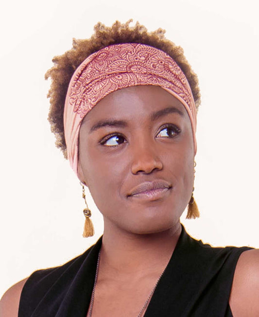 Mehndi Flowers Boho Headband - Spiral Circle