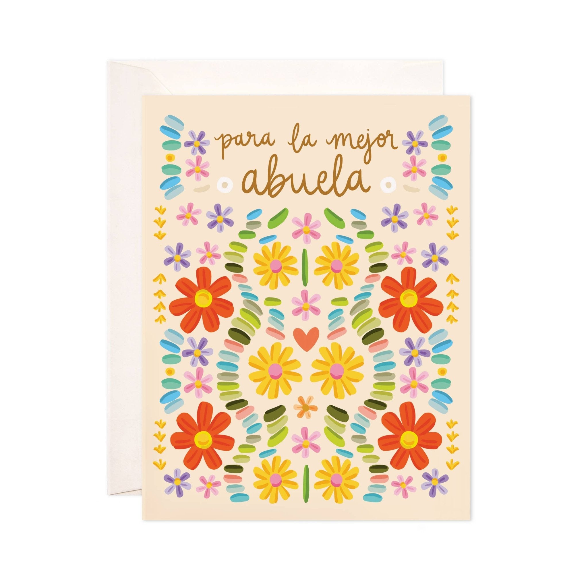 Mejor Abuela Greeting Card - Spanish Mother's Day Card - Spiral Circle