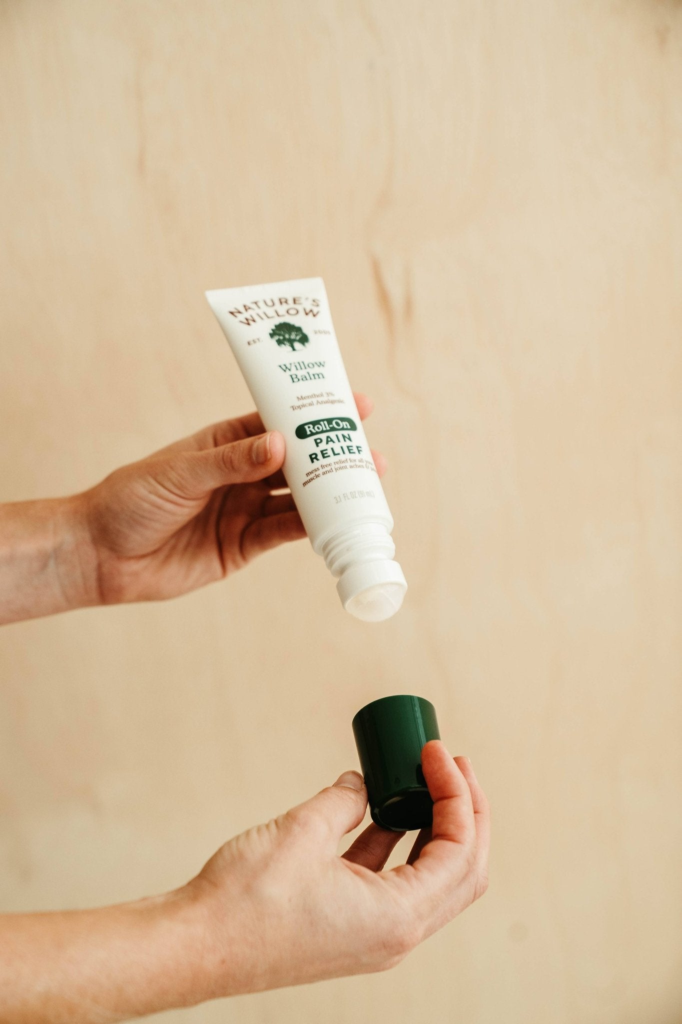 MESS - FREE Roll - On Willow Balm Pain Relief - Spiral Circle