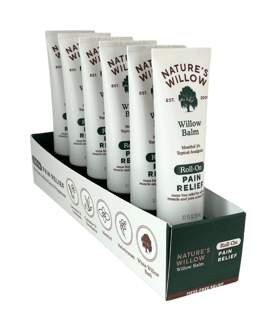 MESS - FREE Roll - On Willow Balm Pain Relief - Spiral Circle