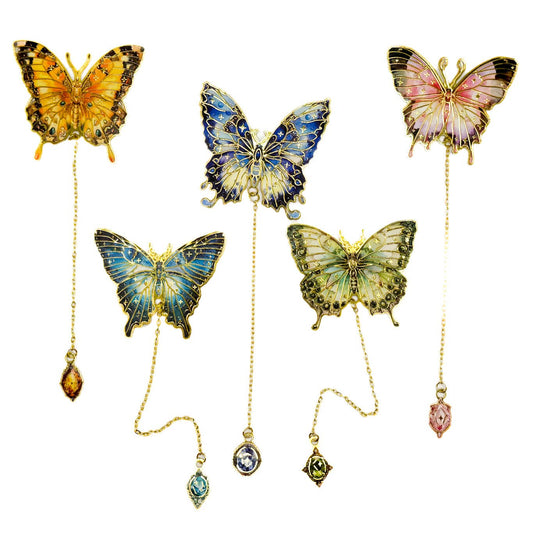 Metal Butterfly Bookmark - Spiral Circle