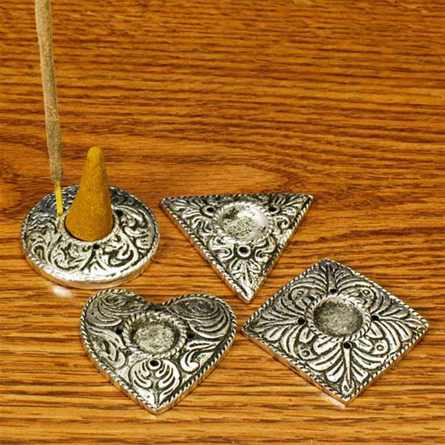 Metal Plate Incense Burners - Spiral Circle