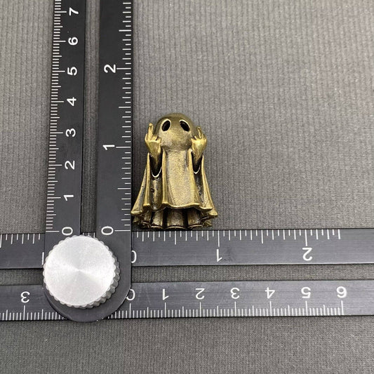 Middle Finger Ghost | Brass Figurine - Spiral Circle