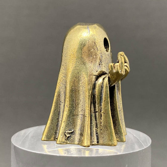 Middle Finger Ghost | Brass Figurine - Spiral Circle