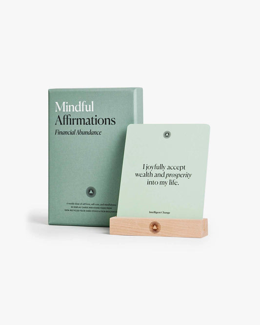 Mindful Affirmations Financial Abundance, Display Cards Gift - Spiral Circle