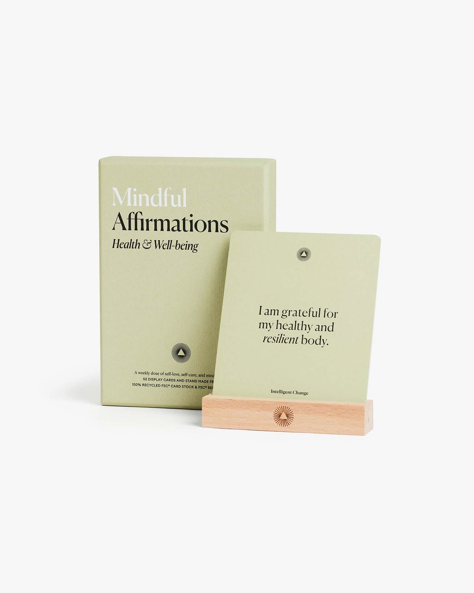 Mindful Affirmations Health & Wellbeing, Display Cards Gift - Spiral Circle