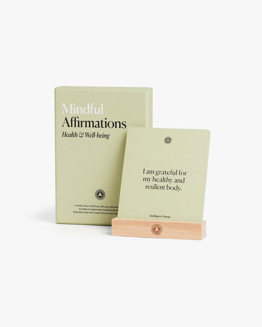 Mindful Affirmations Health & Wellbeing, Display Cards Gift - Spiral Circle