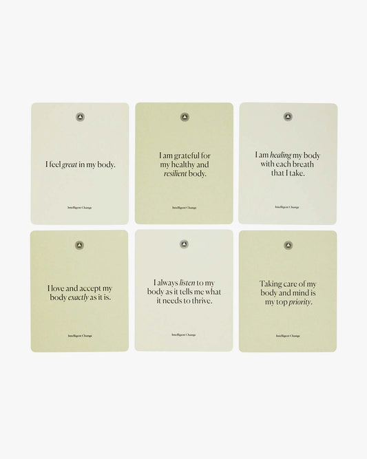 Mindful Affirmations Health & Wellbeing, Display Cards Gift - Spiral Circle