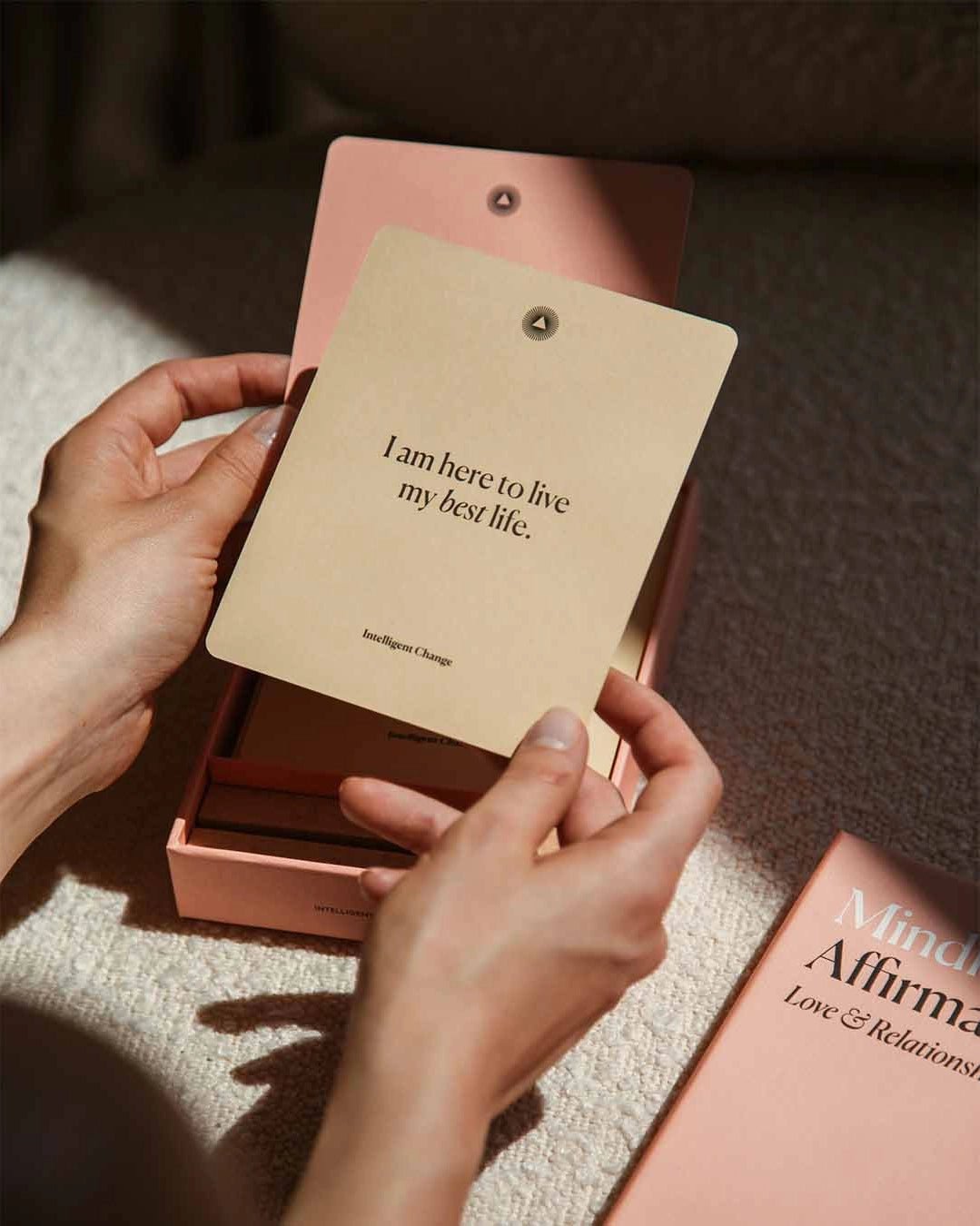 Mindful Affirmations Love & Relationships, Display Cards - Spiral Circle