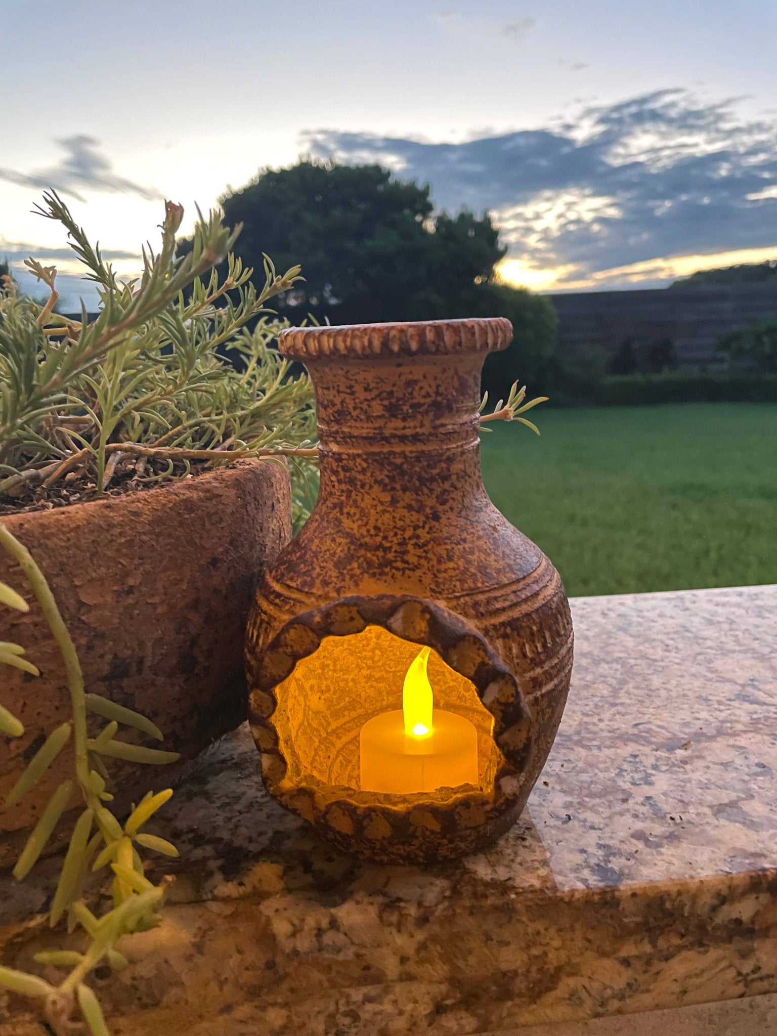 Mini Clay Chimney - Spiral Circle