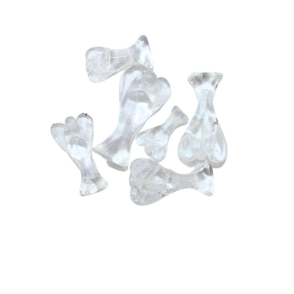Mini Crystal Angel - Clear Quartz - Spiral Circle