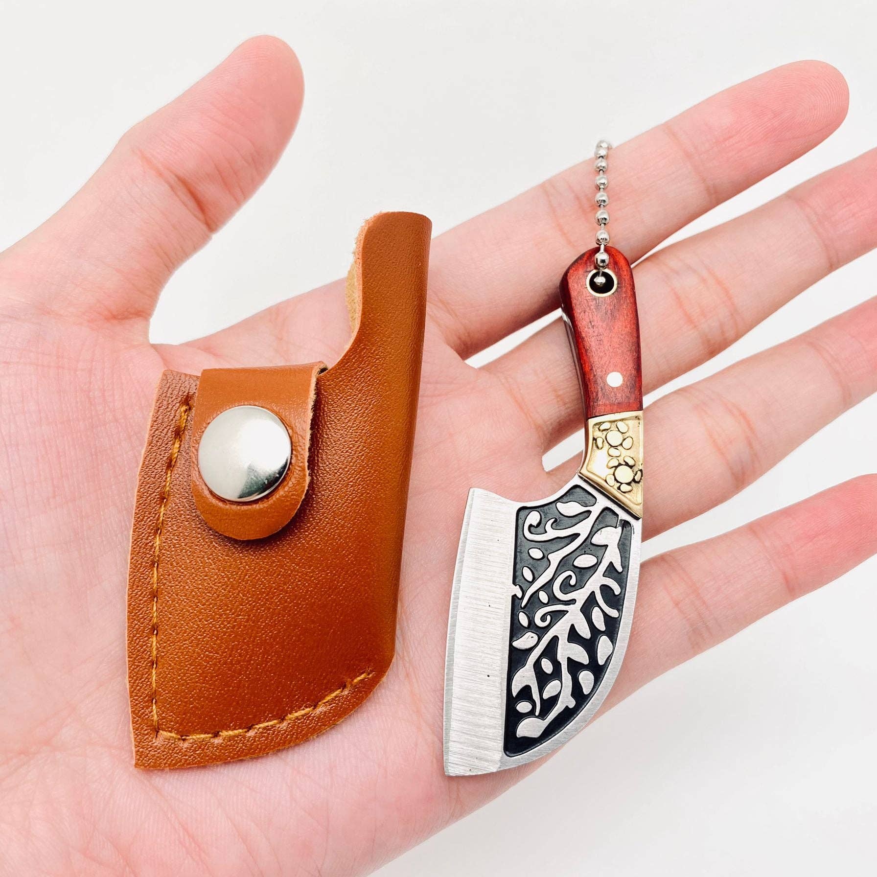 Mini Portable Knife with Protective Cover - Spiral Circle