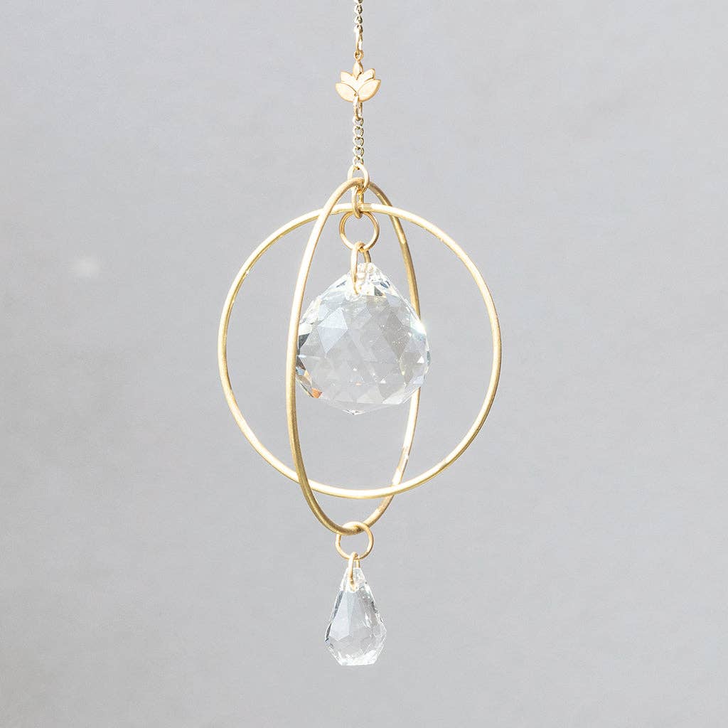 Mini Suncatcher - Lotus/Strength - Spiral Circle