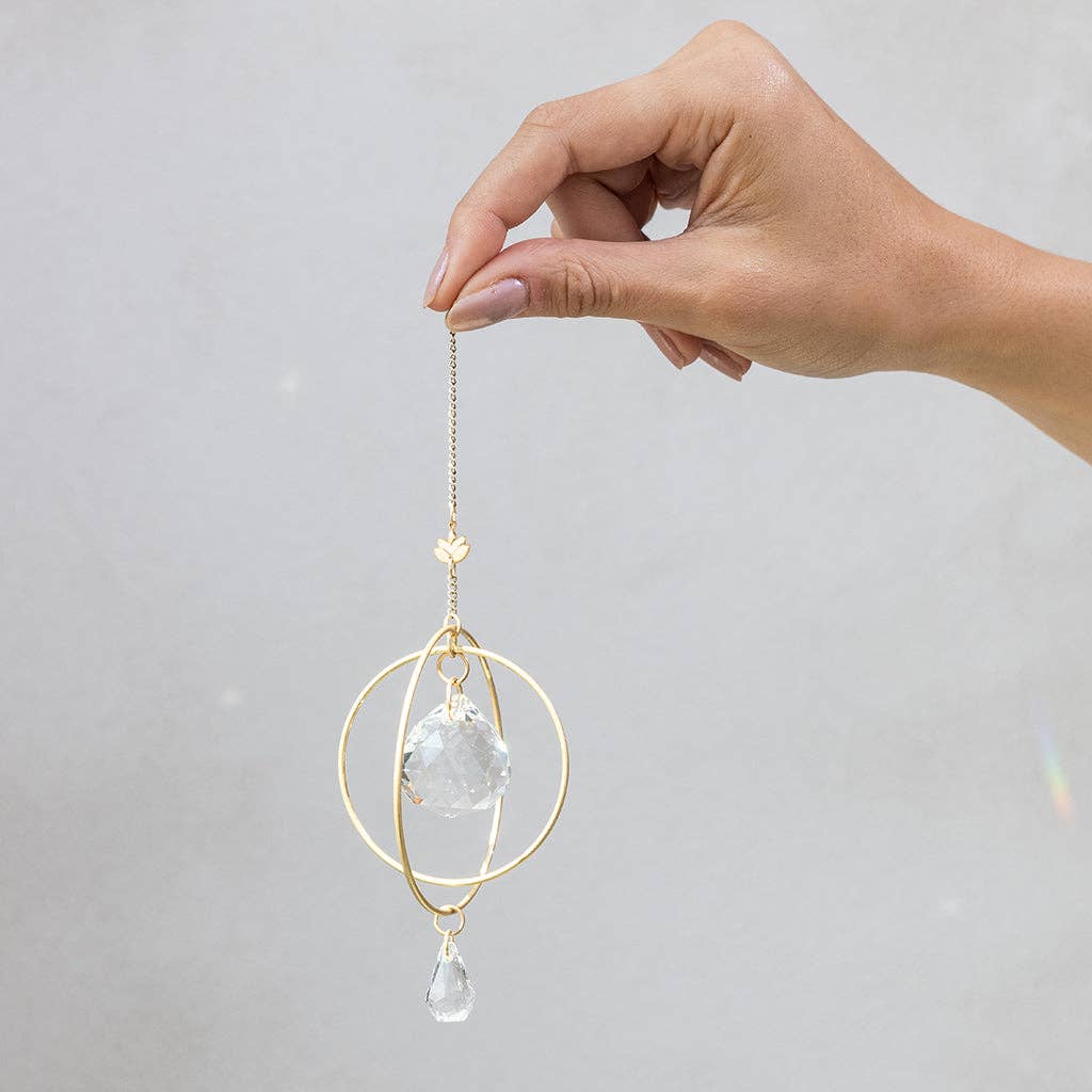 Mini Suncatcher - Lotus/Strength - Spiral Circle