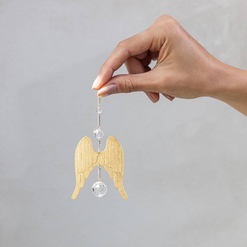 Mini Suncatcher - Wings/Protection - Spiral Circle