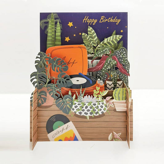 Miniature World pop up card - BIRTHDAY - Spiral Circle