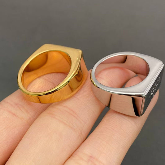 ‘Miracle Happens’ 18K Gold Plated Stainless Steel Rings - FGS - Spiral Circle