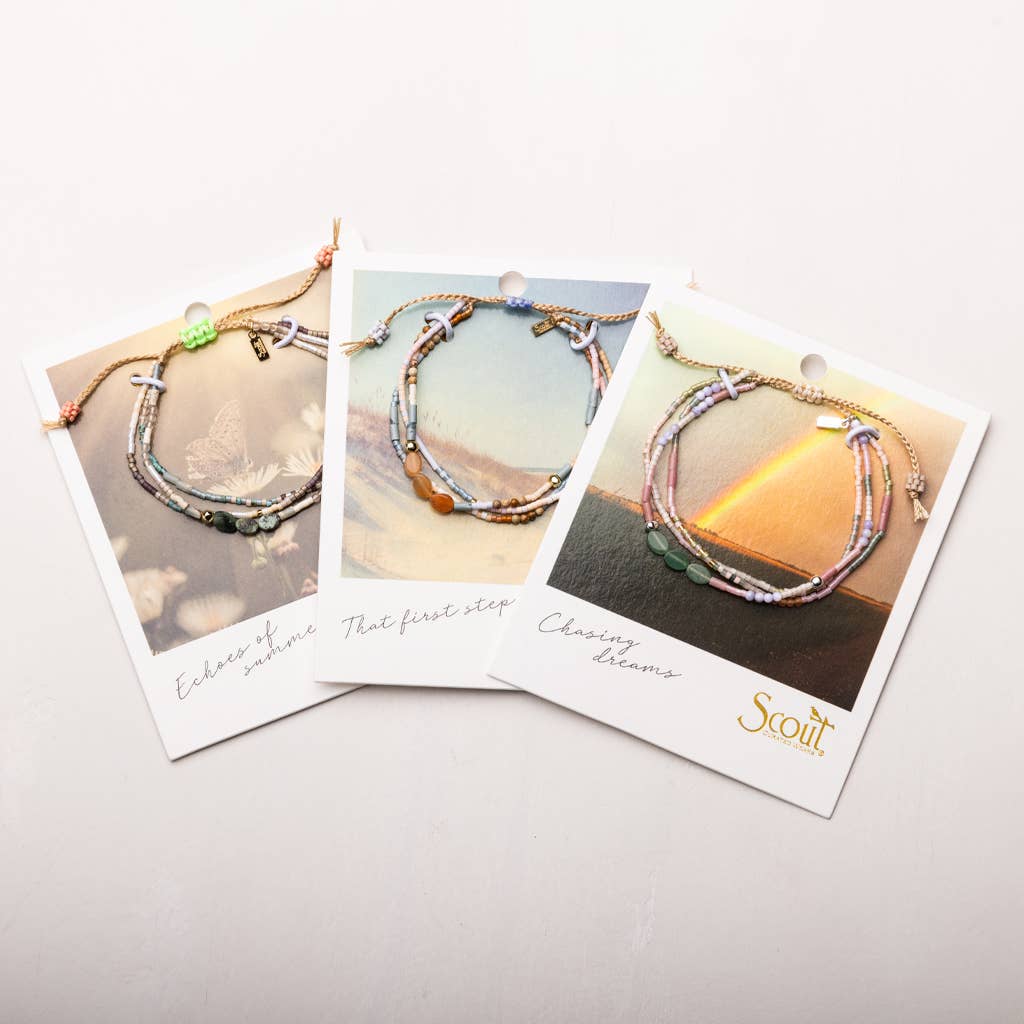 Mixed Media Bracelet - Heart/Rose Quartz/Silver - Spiral Circle