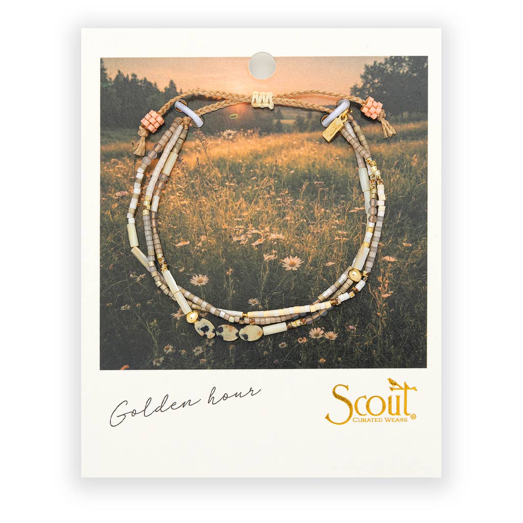 Mixed Media Bracelet - Joy/Dalmatian Jasper/Gold - Spiral Circle