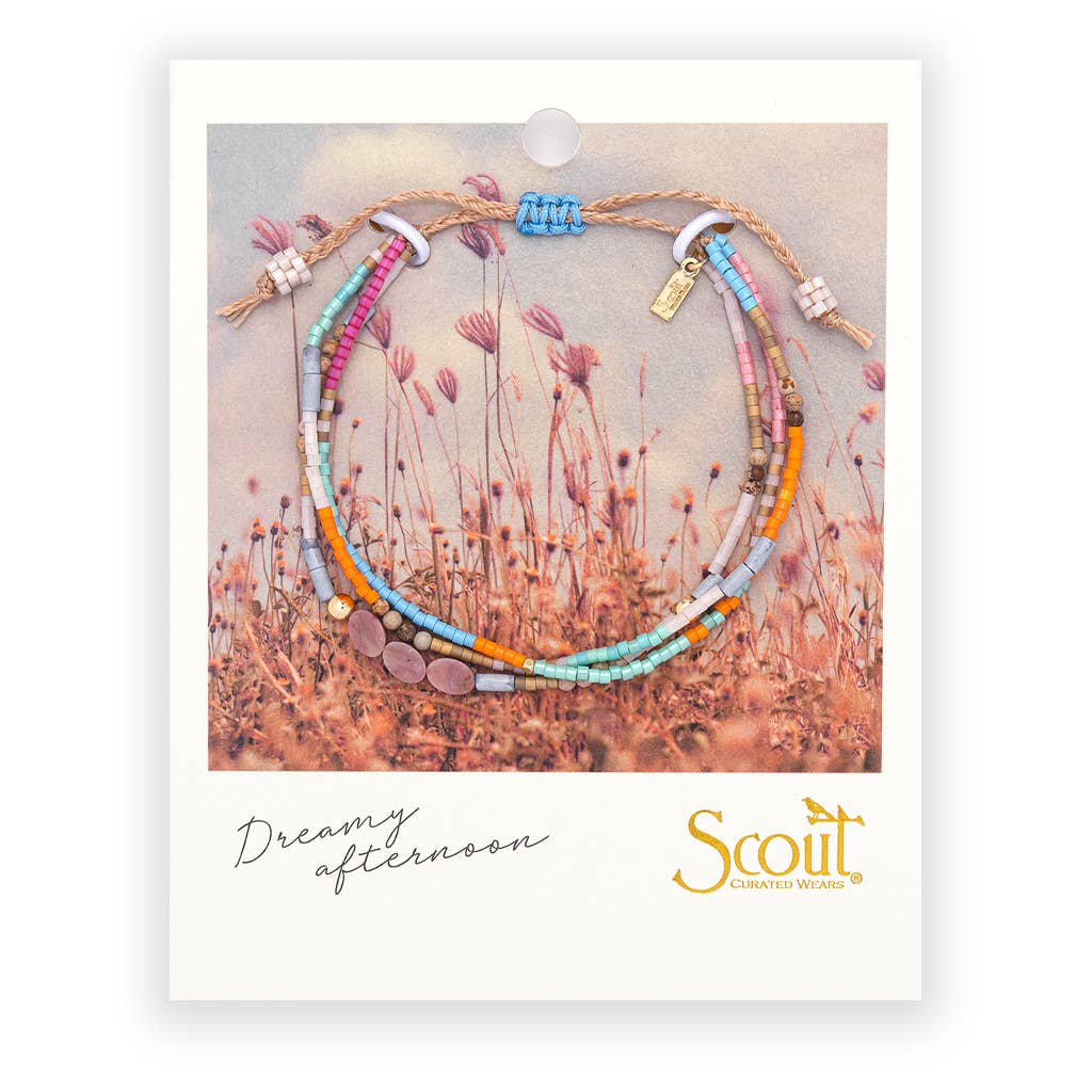 Mixed Media Bracelet - Love/Rhodochrosite/Gold - Spiral Circle