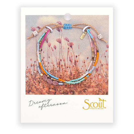 Mixed Media Bracelet - Love/Rhodochrosite/Gold - Spiral Circle