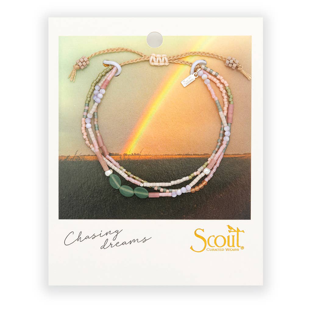 Mixed Media Bracelet - Optimism/Green Aventurine/Silver - Spiral Circle