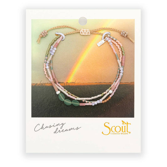 Mixed Media Bracelet - Optimism/Green Aventurine/Silver - Spiral Circle
