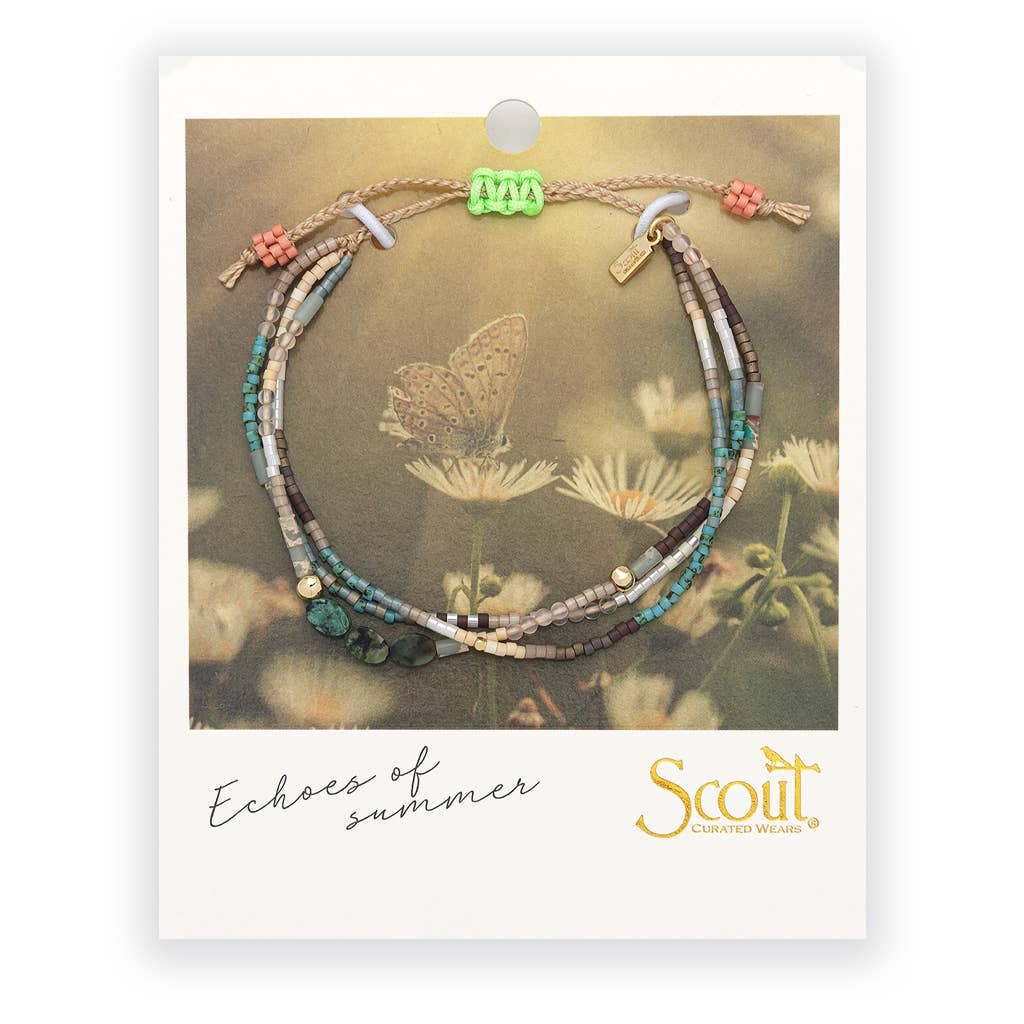 Mixed Media Bracelet - Transformation/African Turquoise/Gold - Spiral Circle