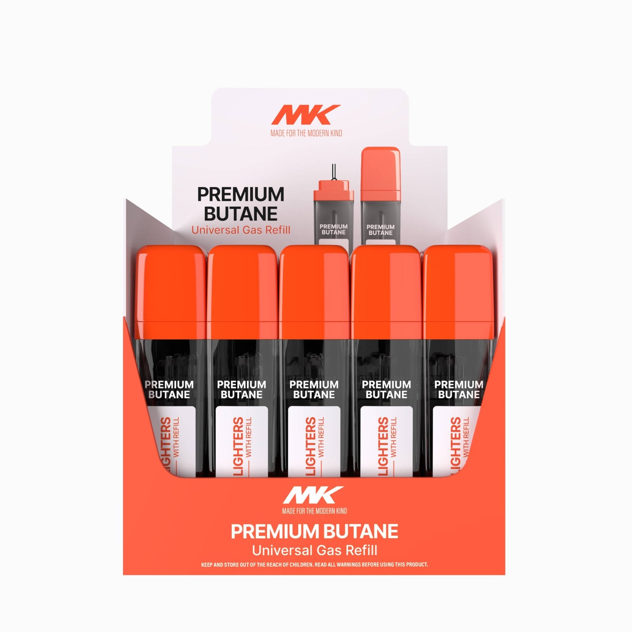 MK Lighters Premium Butane 20ml with 4 Replace Flints - Spiral Circle