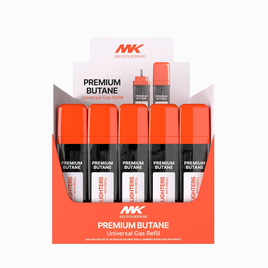 MK Lighters Premium Butane 20ml with 4 Replace Flints - Spiral Circle