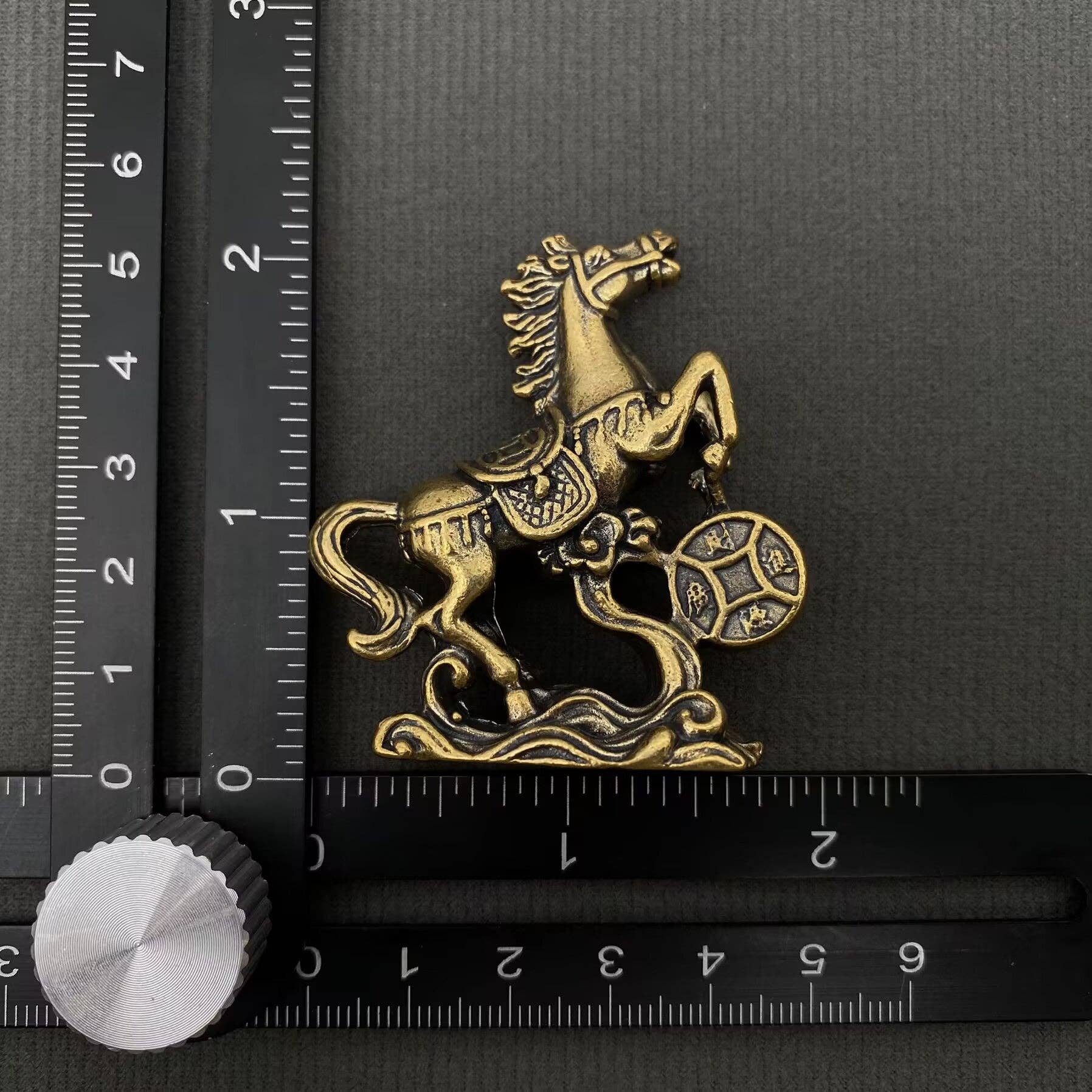 財源廣進 Money Horse | Brass Figurine - Spiral Circle